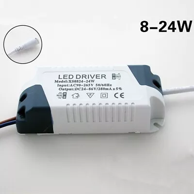 LED Driver Power Supply Transformer  -  240V AC To 24v - 72v DC  8w - 24w • £2.79