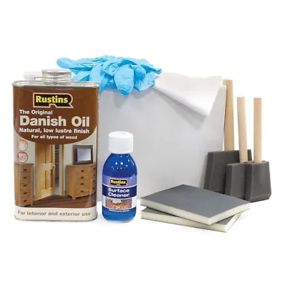 Solid Wood Worktop Maintenance And Care Kit Rustins Includes Rustins Danish Oil • £33.19