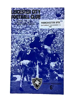 1965-66 Leicester City V Manchester United  1 Football Programme • £2.75
