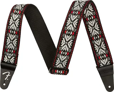 Fender Vintage Style Pasadena Woven Guitar Strap Red Snowflake MPN 0990638026 • $13.49