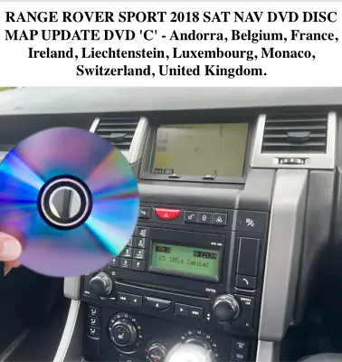 RANGE ROVER SPORT 2018 SAT NAV DVD DISC MAP UPDATE DVD 'C' -  France Belgium • £17.99