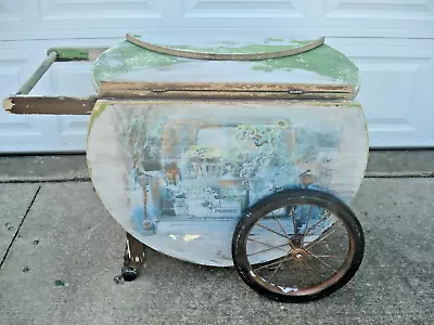 Rustic Antique Rolling Tea Cart With Fold Down Sides • $100