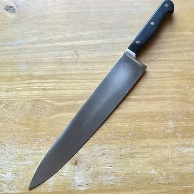 FINE Vintage 9.75” Blade Carbon Steel Fully Forged Chef’s Knife - RAZOR SHARP • $82.05