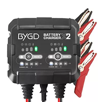 6V And 12V Smart Battery Charger 2-Bank 4-Amp (2-Amp Per Bank) Fully-Automat... • $89.86