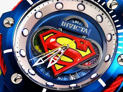 New Invicta 41176 Limited Superman Dc Comics Chronograph  Watch Steel Blue 53mm • $149.99