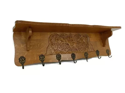 Coat Rack Hat Rack Kitchen Rack Deer French Oak Hand Carved Ornate XL Hallw • £415.85