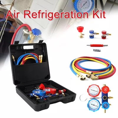 $46.09 • Buy HVAC AC Manifold Gauge Set Air Vacuum Pump R134A R410A R404A