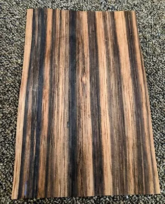 Macassar Ebony Real Genuine Wood Veneer 4” X 8  Raw No Backer 1/64  Thickness • $20