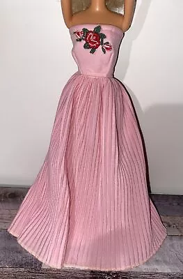 Vintage Handmade Pink Barbie Gown Fashion Doll • $9.69