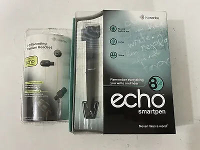 NEW Livescribe Echo Recording Smart Pen 8GB Starter Pack W 3D Recording Headset • $99.95