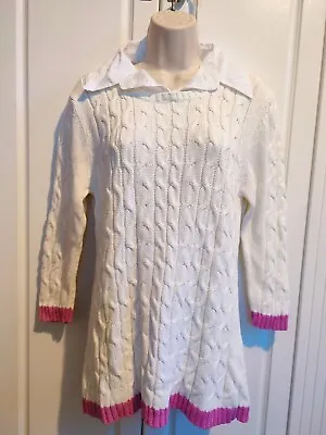 Cotton Traders Long Women's Jumper Ivory Colour Size UK 10/12 • £12.50