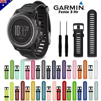 Replacement Wrist Band Silicone Watch Band Strap For Garmin Fenix 3 / Fenix3 HR • $9.95