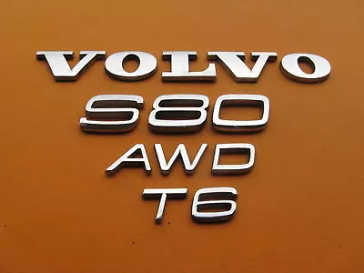 07 08 09 10 11 12 13 Volvo S80 T6 Awd Rear Lid Emblem Logo Badge Sign Oem A33128 • $33.25