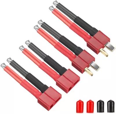 4pcs Deans Style T Female And Male Connector Silicone Wire Connector 12AWG RC • £17.99
