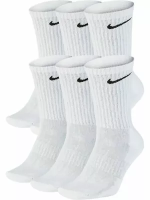 Nike Everyday Cushioned Dri-FIT 6-8 Socks - 6 Pairs White  - 1 • $22.99