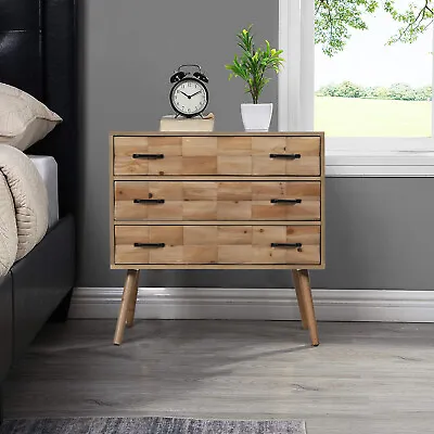 3 Drawer Dresser Storage Cabinet With Fir Wood Drawers Front And Pine Wood Legs • $197.99