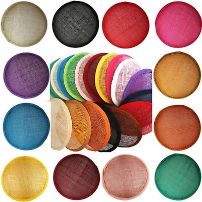 Sinamay Base - 13cm Round Fascinator Hat Making Millinery - 18 Colours • £4.99