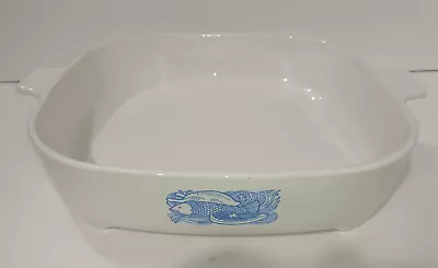 80’s Corning Norelco Microwave Browning Dish Fish/Poultry Design Feet Handles • $18.89