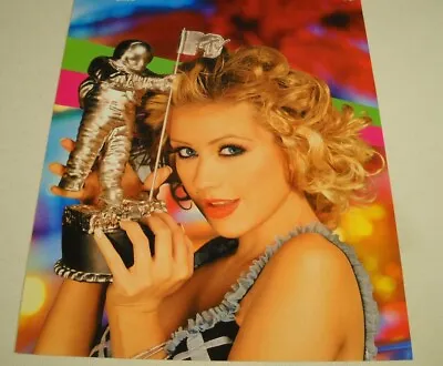 CHRISTINA AGUILERA Holding Up MTV Award Statuette Promo Display Ad • $9.95