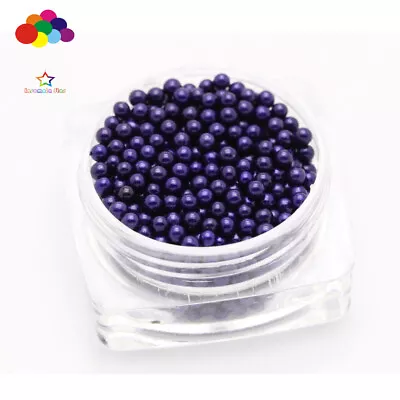 1000 Pcs 12g Glass Navy Micro Beads Small No Hole 1.5-2mm Nail Art Caviar • $0.99