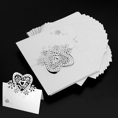 £7.34 • Buy 50X Table Place Name Settings Meal Cards For Xmas Party Birthday Wedding White