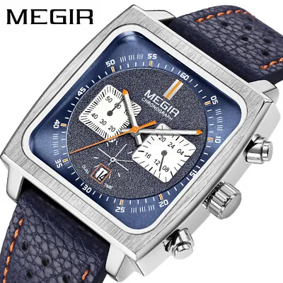 Megir Calendar Waterproof Luminous Multifunctional Men's Watch Quartz Watch • $36.44