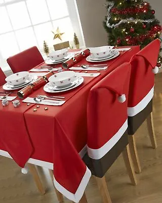 Christmas Chair Covers Tablecloth Runner Decoration Xmas Dinner Party Santa Gift • $17.95