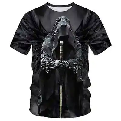 3D T-shirt Men's Fashion Skull Hip Hop O-Neck Short Sleeve Shirt Men's T-shirt • $12.99