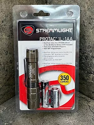 Streamlight ProTac 1L-1AA LED Flashlight 88073  - Dual Fuel 350 Lumens Coyote • $47.99