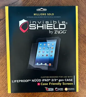 $20 • Buy Zagg Invisible Shield IPad 2/3 Screen Protector - LifeProof Nüüd Case Compatible