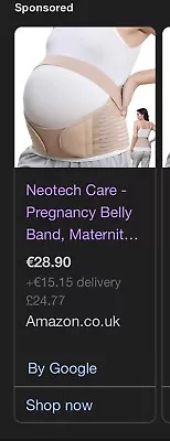 NEOtech  Maternity Belt Pregnancy Support Size XL - Beige • £0.99