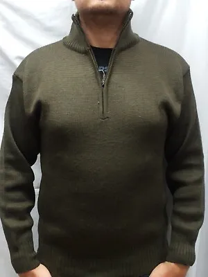 Stand-Up Sweater Military Model Alpen Size (M) Adult Green Warm Medium S • $114.08