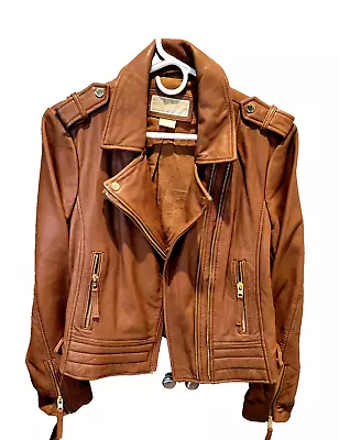 Gorgeous Michael Kors**Leather Jacket** Cognac/Camel Color Womens M/L • $175