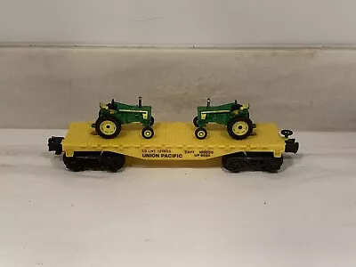 Lionel John Deere Tractors On Union Pacific Flat Car! O Gauge Train Flatcar • $39.99