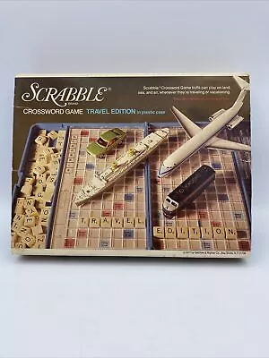 Vintage 1977 Travel Edition Scrabble Crossword COMPLETE Game Selchow & Righter • $18