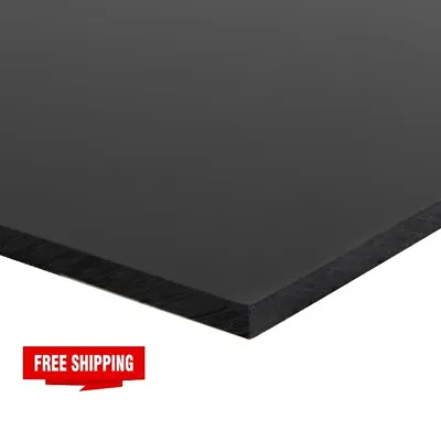 $18.75 • Buy 3/8  Thick High Density Polyethylene Black Sheet 12  L X 12  W HDPE