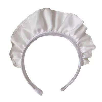Gothic Wide Headband Gothic Headdress Cosplay White Maid Hairband • $7.49