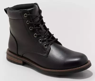 Goodfellow & Co Men's Jeffrey Lug Combat Boots Black Size 7-13 • $22.99