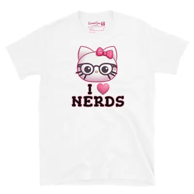 ♡ Hello I Love Nerds Tee | Cute Graphic T-Shirts | Kawaiitees.com ♡ • $34