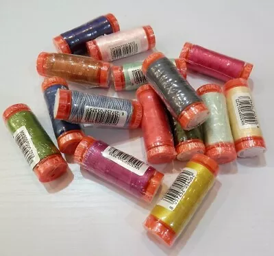 AURIFIL 50wt COTTON MAKO QUILTING SEWING & EMBROIDERY THREAD 15 Spool Grab Bag • $44.85