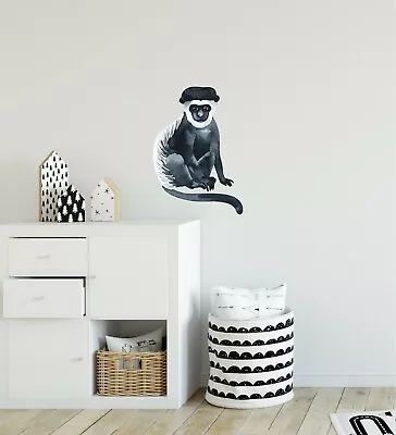 Colobus Monkey Removable Vinyl Wall Decal Sticker African Safari Jungle Animal • $29.99