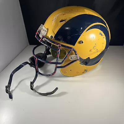 Schutt Vengeance Yellow & Blue Football Helmet- Adult Large- Includes Chinstrap • $59.99