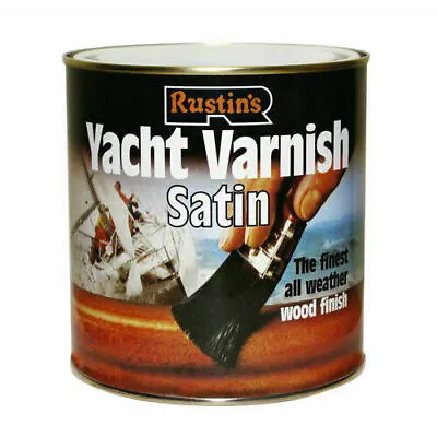 Rustins Yacht Varnish Wood Finish Satin ALL YEAR WEATHER VARNISH 250ml • £9.99