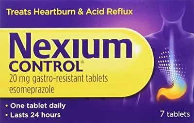 £9.75 • Buy Nexium Control 20mg Tablets Treats Heartburn & Acid Reflux-7 & 14 Pack