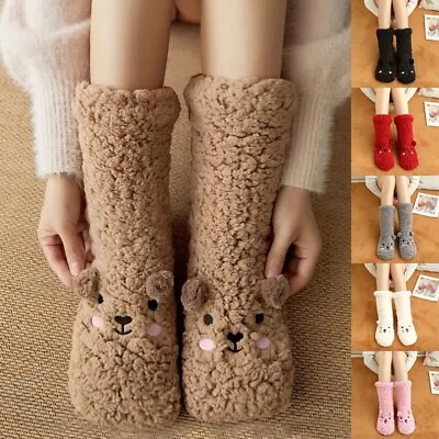 Women's & Girls' 3D Animal Velvet Slipper Socks For Winter Warmth • $18