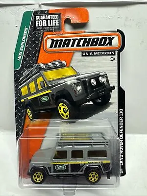 Matchbox Gray Land Rover Defender 110 55/120 2014 (A2) • $2.99