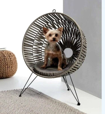 £69.95 • Buy Pet Egg Chair Cat Dog Rabbit Nest Cushion Indoors Wicker READY FOR DELIVERY