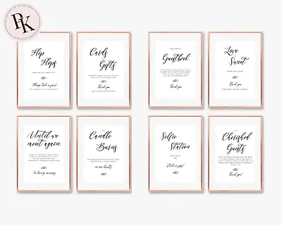 Minimalist Wedding Sign Love Is Sweet Reception Signs For Rustic Wedding • £3.75