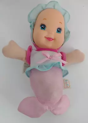 Baby's First Mermaid Soft Doll 9” Soft Body Hard Face Pink By Dolls & Crate • $17.98