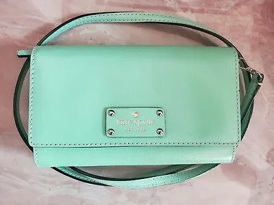 KATE SPADE NWOT Stunning Jade Mint Green Crossbody Purse Bag Organizer MSRP $245 • $65